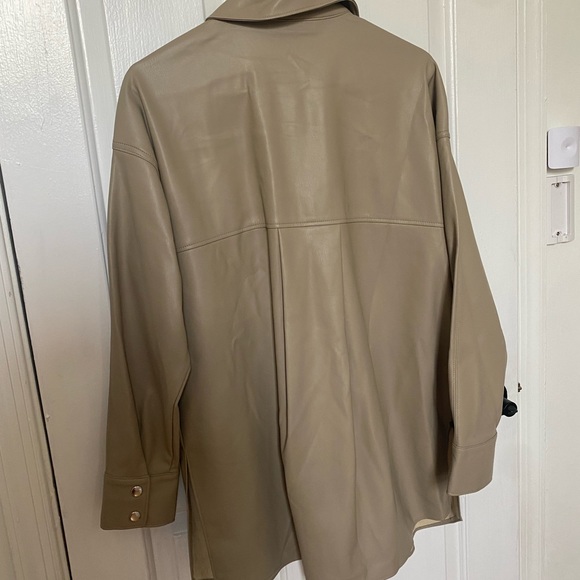 ZARA Leather Overshirt - Picture 2 of 3